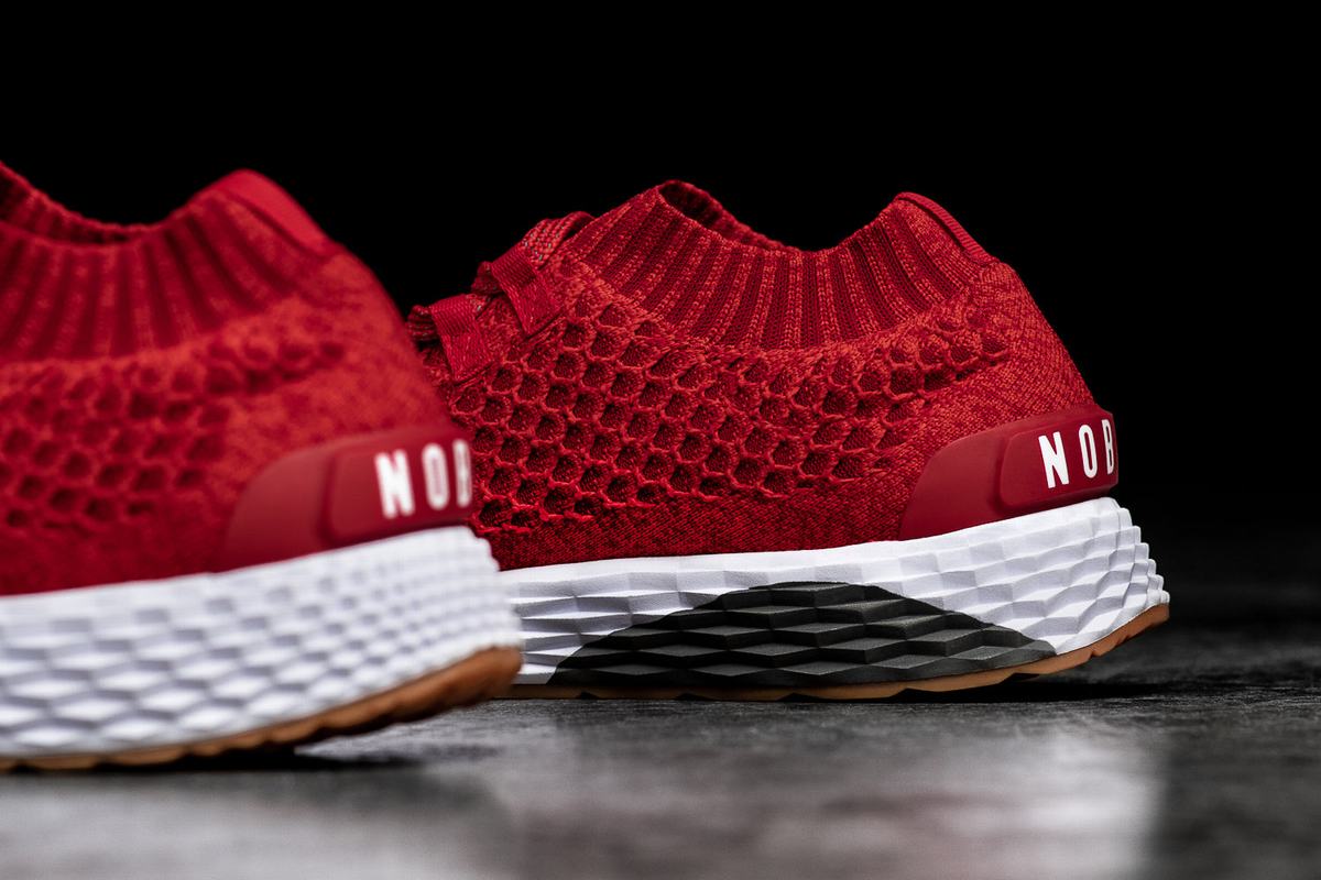 Nobull Knit Runner Men's Running Shoes Red | Australia (XG1345)